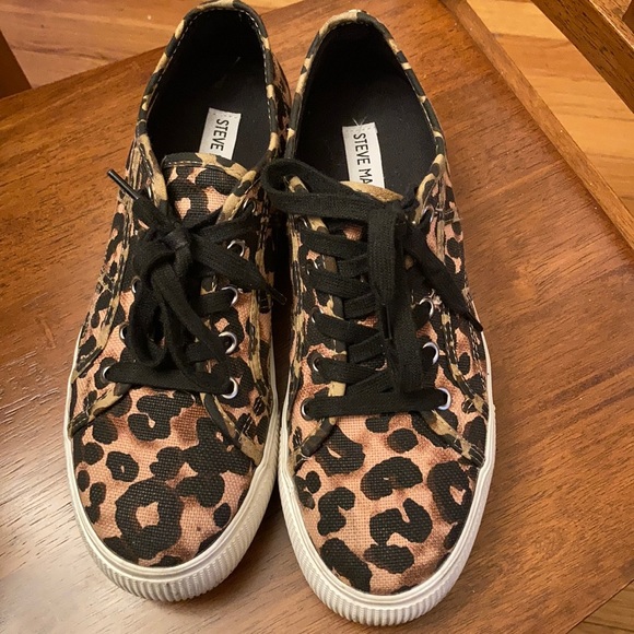 steve madden cheetah platform sneakers